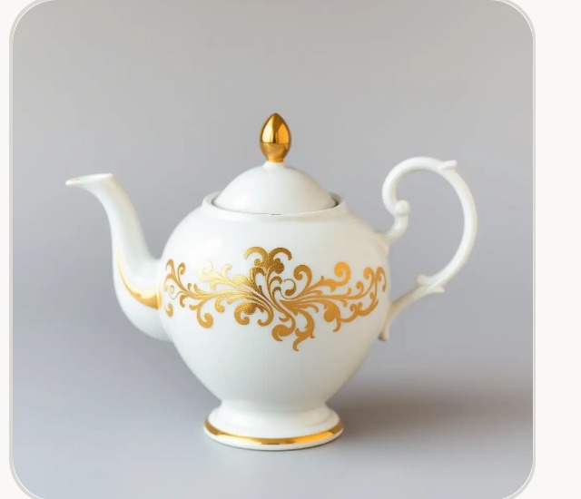 Gold-plated rim porcelain 2